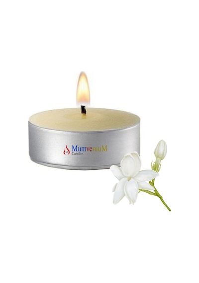 10'lu Yasemin Kokulu Tealight Mum Beyaz