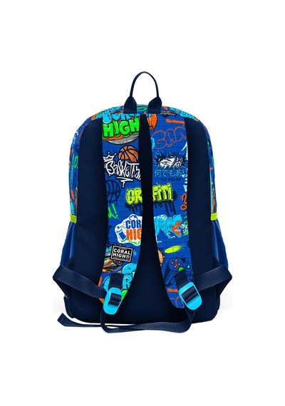 Coral High Kids Saks Grafiti Desenli 3 Lü Okul Çanta Seti Set0123767 Çok Renkli