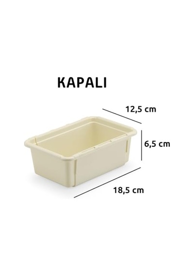Ayarlanabilir Kayar Kızaklı Mini Çekmece Organizeri Uzuayıp Kısalan Konsül Masa Üstü Dzenleyici Krem, 2 Numara Genel