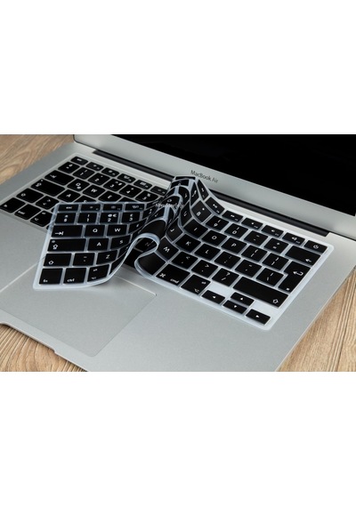 Macbook Klavye Koruyucu Uk Iso Ters L Enter Air 13 A1369/a1466 & Pro A1278/a1425/a1502/a1286/a1398 Uyumlu Avrupa İngilizce İnce Silikon Siyah 25777169