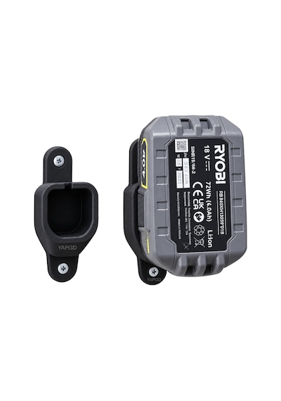 Ryobi 18v One+ Battery Wall Mount 18v One+ Batarya Duvar Askı Aparatı, Akü Tutucu, Duvar