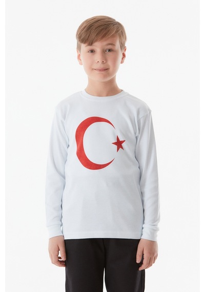 Fullamoda Türk Bayrağı Baskılı Çocuk Sweatshirt 24mcck1749207175-beyaz 24MCCK1749207175-Beyaz Fullamoda Türk Bayrağı Baskılı Çocuk Sweatshirt 24mcck1749207175-beyaz 24MCCK1749207175-Beyaz