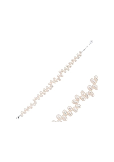 5,5 Mm Barok Doğal İnci Bileklik 18 Cm / Beyaz Beyaz Beyaz Altın