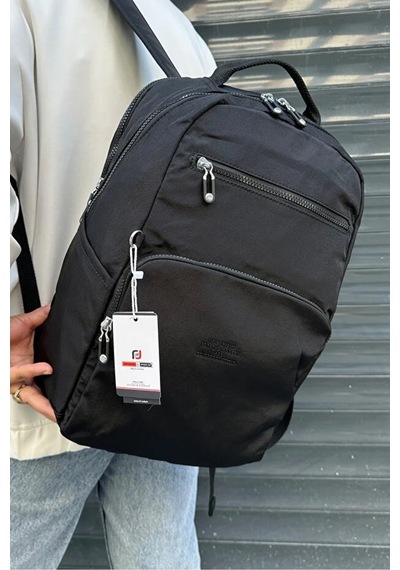 Just Polo Kadın İthal Klinkır Kumaş Şık Ve Lüks Sırt Çantası Shopper Siyah