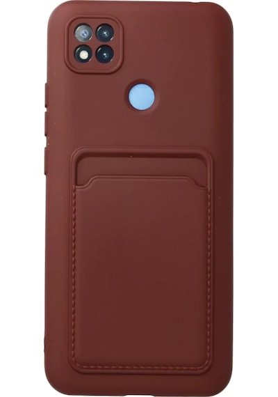 Newface Xiaomi Redmi 9c Kılıf Kelvin Kartvizitli Silikon - Bordo