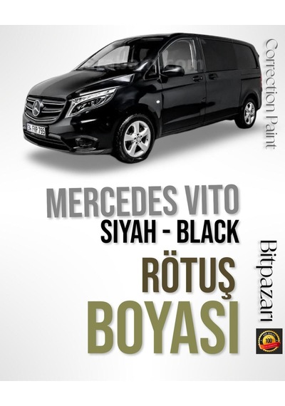 Kod- 9197 Siyah - Mercedes Vito Profesyonel Rötüş Boyası - Taş Izi Ve Çizik