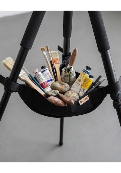 Temel Tripod Ve Şövale İçin Ağırlık Eşya Çantası Cırtlı Sabitlemeli Siyah