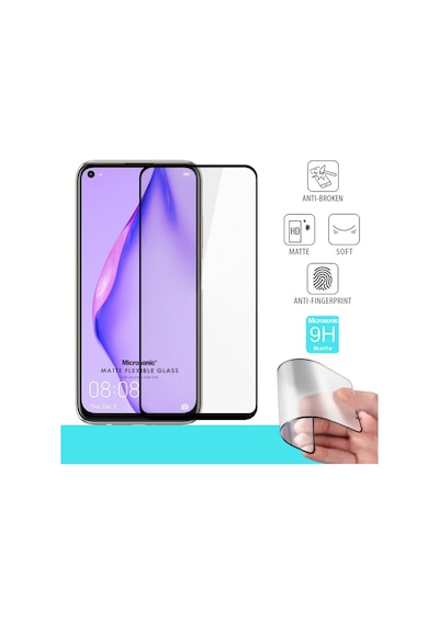 Microsonic Huawei P40 Lite Seramik Matte Flexible Ekran Koruyucu Siyah