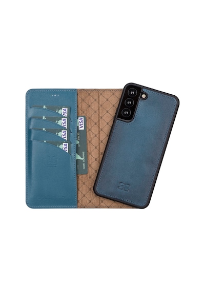 Bouletta Samsung Galaxy S22 Plus Uyumlu Deri Cüzdanlı Kılıf Brn4E