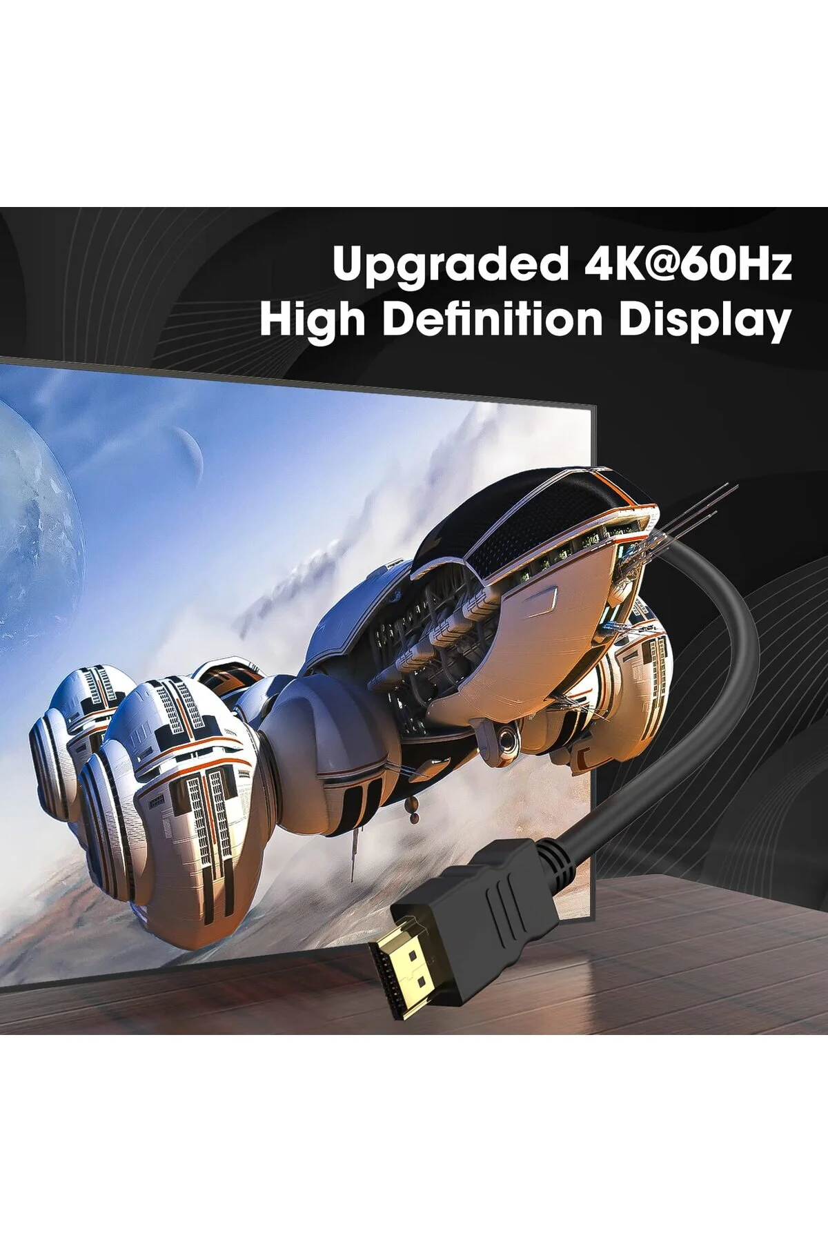 1.5 Metre 4k 30 120hz Uhd, 2160p 4k Uhd 18gbps Hdmı 2.0 Dijital Kablo Ps/tv/pc İçin Görüntü Kablosu 001