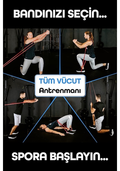 15kg Barfiks Lastiği Gym Resistance Band Antrenman Kas Geliştirme Bandı Kırmızı Orta Sert