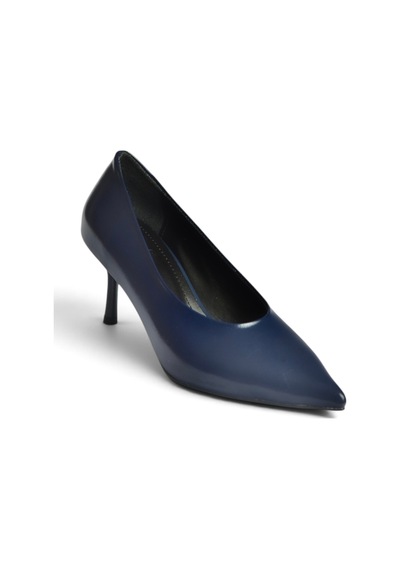 Fox Shoes Z676026060 Lacivert Rustik İnce Topuklu Kadın Stiletto Ayakkabı