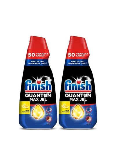 Finish Quantum Max Bulaşık Makinesi Deterjanı Jel 2x900 Ml Limon