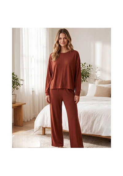 Mihra Kadın Oysho Bisiklet Yaka Uzun Kol Baharlık Pijama Takımı 20103kh - 1 Adet Kahverengi Mihra Kadın Oysho Bisiklet Yaka Uzun Kol Baharlık Pijama Takımı 20103kh - 1 Adet Kahverengi
