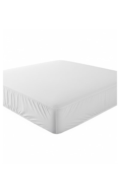 Tek Kişilik Sıvı Geçirmez Lastikli Yatak Alezi 100x200x40 Cm Sessiz Ve Yumuşak Kumaş Beyaz
