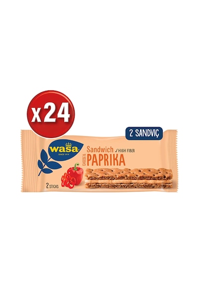 Wasa Kırmızı Biberli Ve Krem Peynirli Sandviç Paprika Sandwich 24 x 36 G
