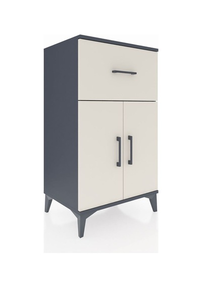 Hyperion Komodin Tek Raflı Tek Çekmeceli 2 Kapaklı 60x44x106 ... Antrasit