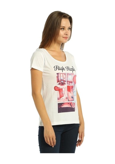Bant Giyim - High Hopes Beyaz Kadın T-Shirt Tişört