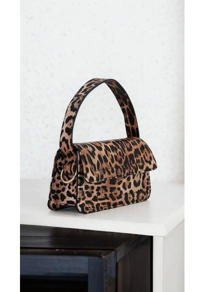Glemix Kate Leopar Çapraz Askılı Kadın E L Ve Omuz Çantası Leopar