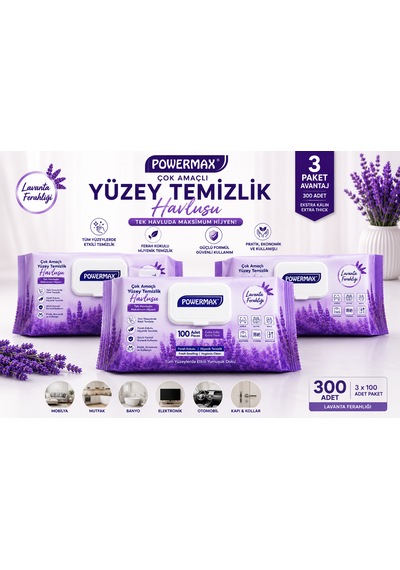 Powermax Çok Amaçlı Yüzey Temizlik Havlusu 3 Lü Paket