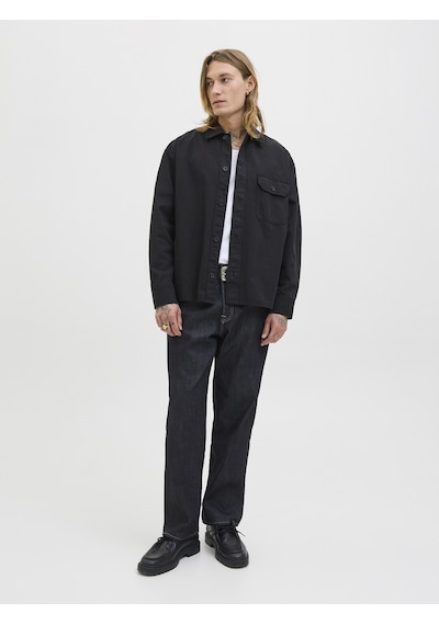 Jack & Jones Jack Jones Erkek Tek Cepli Uzun Kollu Gömlek 12279575 Siyah