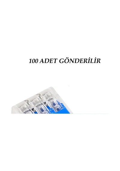 100 Adet 3 Lü 2x2.5 Kablo Geçmeli Mandallı Buat Klemensi Bx40 Diğer