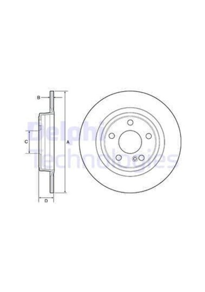 Delphı Fren Dıskı Arka X156 13 W176 12 18 W246 13 18 C117 13 18 AOD-DELPHI BG4558C