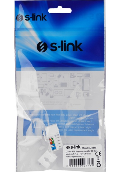 S-lınk Sl-ks60 Utp Cat6 Keystone Jack3u 90 Derece 1923