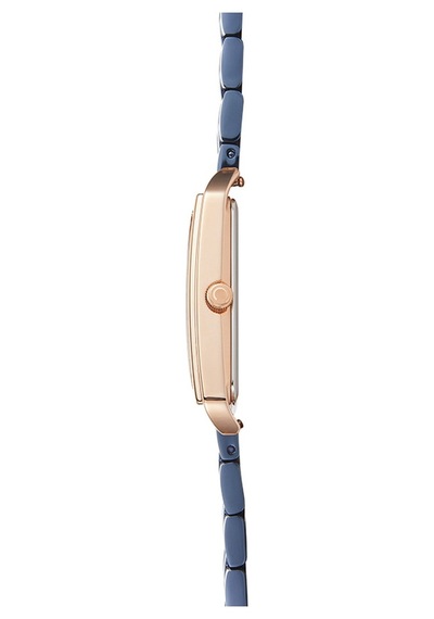 Obaku Denmark V293lxvlsl Quartz Çelik Mavi Lacivert Kadran 24 Mm Kadın Kol Saati Rose Gold