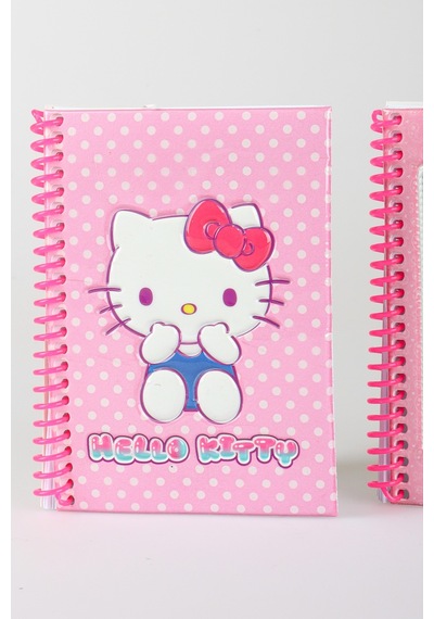 X Dekomus Lisanslı Hello Kitty Özel Tasarım A6 Bloknot Çizgisiz 80 Yaprak Tek Adet Altın