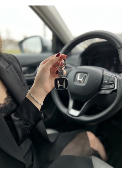 Honda İle Uyumlu Siyah Metal Anahtarlık Aksesuar Civic Jazz City