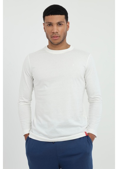Dufy Erkek Regular Fit Bisiklet Yaka Beyaz Sweatshirt-25471