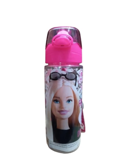 Wiggle 3410 Barbie Tritan Matara 500 Ml, Kapak Kilitli,pipetli Lisanslı Üründür. Koyu Pembe