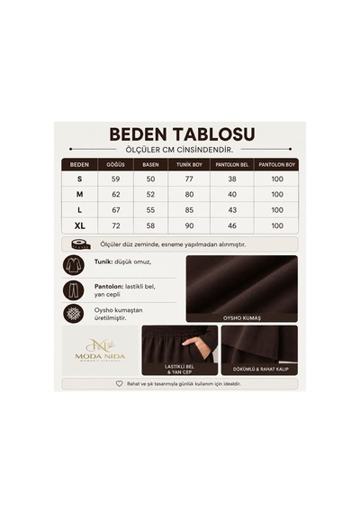Modanida Kadın Kahverengi Modal Oysho Kumaş Bisiklet Yaka Rahat Kesim Alt Üst İkili Takım Kahverengi Kahverengi Modanida Kadın Kahverengi Modal Oysho Kumaş Bisiklet Yaka Rahat Kesim Alt Üst İkili Takım Kahverengi Kahverengi