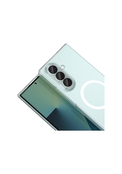 Samsung Uyumlu Galaxy Z Fold 6 Kamera Korumalı M-safe Şarj Özellikli Şeffaf Zore London Sert Pc Kapak - Şeffaf Şeffaf