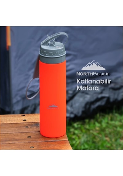 Silikon North Pacıfıc Katlanabilir Matara 26 Cm