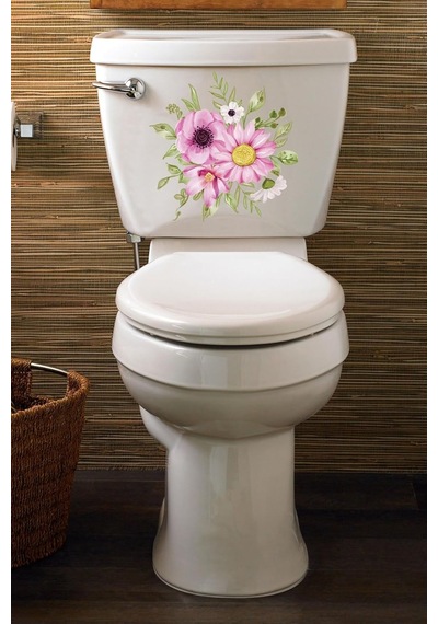 Renkli Çiçekler Klozet Kapağı Ve Banyo Sticker Diğer