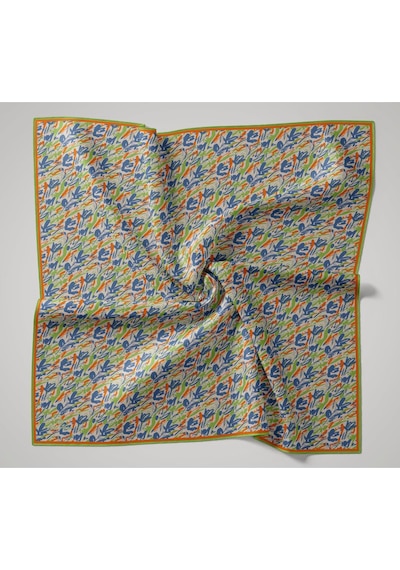 Silk Home Soft Eşarp 73091-09 Yeşil, Turuncu, Mavi