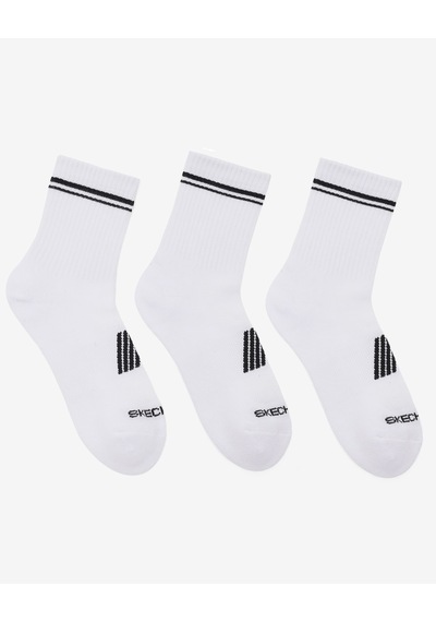 Skechers Wo1/2 Terry Low Crew - 3'lü Paket Kadın Çorap Kadın Beyaz Çorap S600187-100