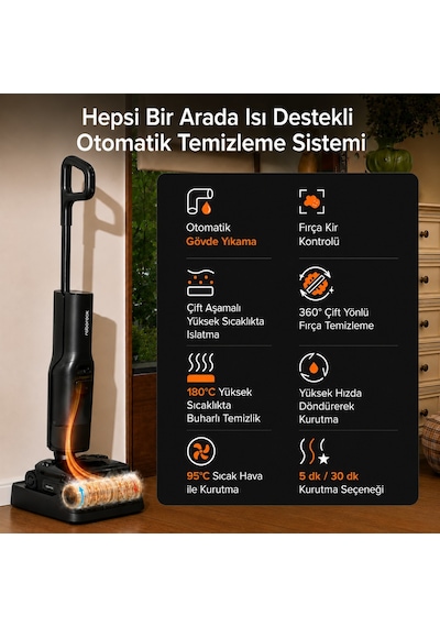 Roborock F25 Steam Akıllı Dikey Süpürge