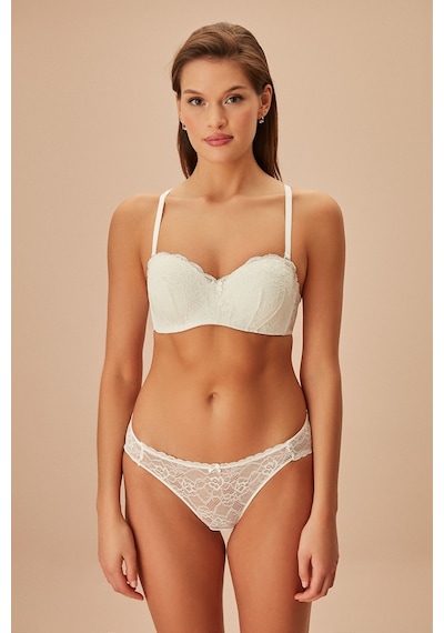 Suwen Lacy Soft Dantelli Külot Sw8375036 Ekru