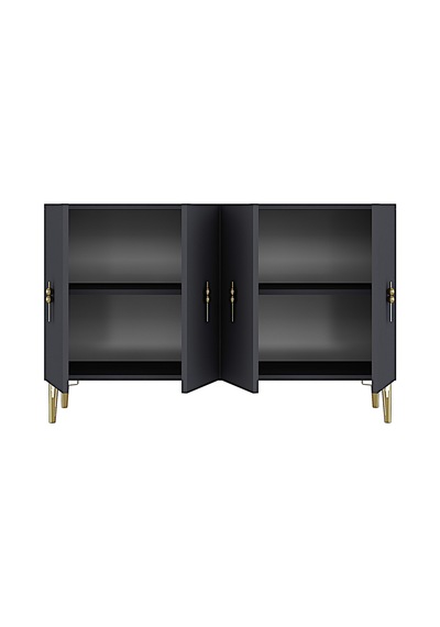 Ka1217ag Salkım Konsol Ve Tv Sehpası Antrasit-gold 120cm