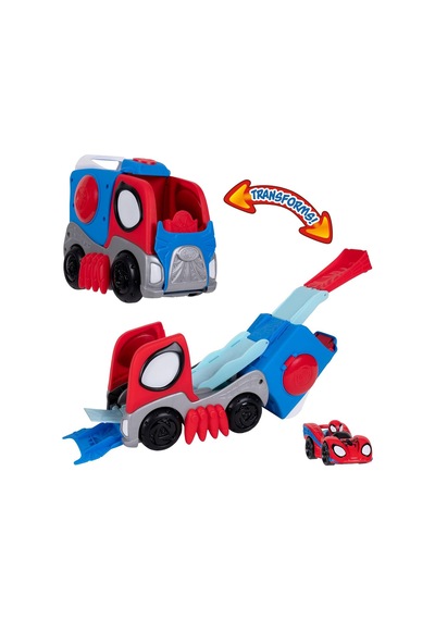 Spidey Yarış Pistine Dönüşen Tır Ve Metal Araç Set Snf0428