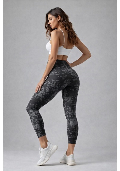 Jolt Sport Kadın Yüksek Bel Desenli Uzun Spor Taytı Model No : 076 - Jolt0087 Çok Renkli
