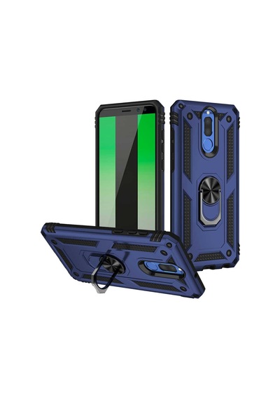 Huawei Mate 10 Lite Kılıf Sofya Yüzüklü Standlı Sert Silikon Kılıf