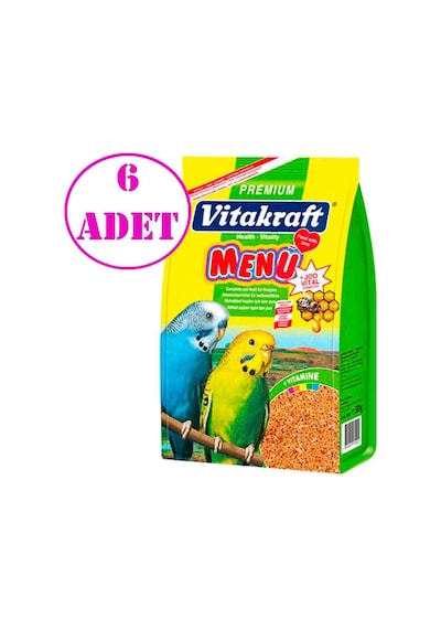Vitakraft Menü Premium Muhabbet Kuşu Yemi 6 x 500 G