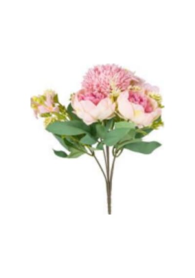 Yapay Çiçek Gül 6'lı Demet Krem 37 Cm. Çok Renkli