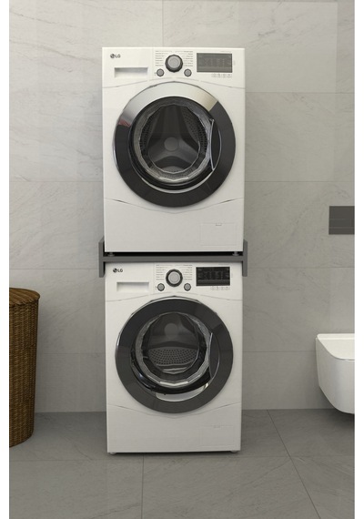 Solvo Banyo Dolabı Çamaşır Ve Kurutma Makinesi Dolabı Antrasit Gri