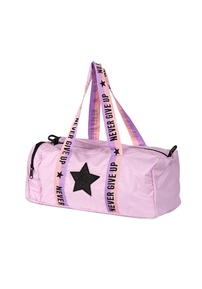 İcone Bag Çocuk Yıldız Logolu Spor Çanta, Çocuk Spor Çanta, Fermuarlı Detaylı Çocuk Spor Çanta Lila