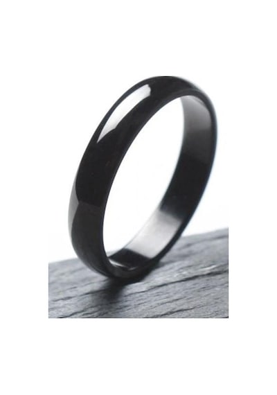 Unisex 4mm İnce Bombeli Erkek Kadın Çelik Alyans Yüzük Cl18 001